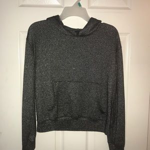 Light weight, black sequence girls hoodie!